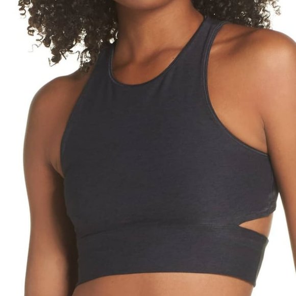 Outdoor Voices Other - Outdoor Voices Strappy Cutout Racerback Athletic Dark Gray Sports Bra Small